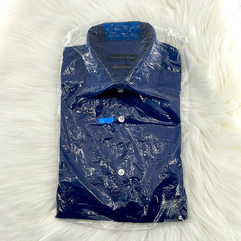 Tommy Hilfiger TH Flex Collar Athletic Fit - Midnight - Small - NWT